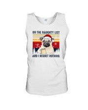 On The Naughty List And I Regret Nothing Pug Unisex Tank tile