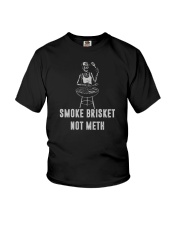 Smoke Brisket Not Meth BBQ Skeleton Youth T-Shirt tile