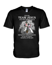 I'm On Team Jesus I'm Not Religious V-Neck T-Shirt tile