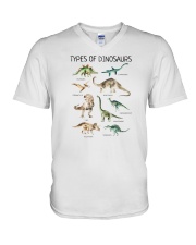 Types Of Dinosaurs V-Neck T-Shirt tile