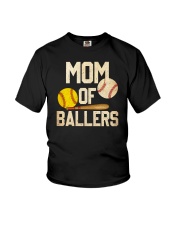 Mom Of Ballers Softball Baseball Youth T-Shirt tile