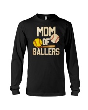 Mom Of Ballers Softball Baseball Long Sleeve Tee tile
