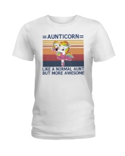 Aunticorn Like A normal Aunt But More Awesome Ladies T-Shirt tile