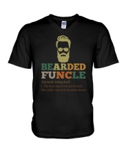 Bearded Funcle Vintage V-Neck T-Shirt tile