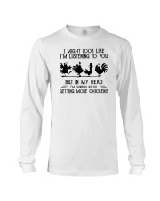 I Might Look Like I'm Listening To You Chickens Long Sleeve Tee tile