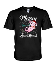 Merry Axolotlmas V-Neck T-Shirt tile