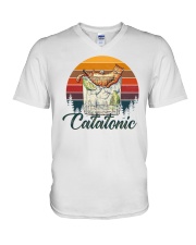 Catatonic Cat Gin and Tonic V-Neck T-Shirt tile