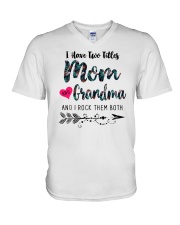 I Have Two Titles Mom And Grandma V-Neck T-Shirt tile