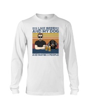 I Like Beer My Dog And Maybe 3 People Dachshund Long Sleeve Tee tile