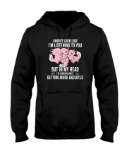 I Might Look Like I'm Listening Axolotls Hooded Sweatshirt tile