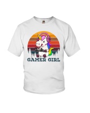 Gamer Girl Unicorn Youth T-Shirt tile
