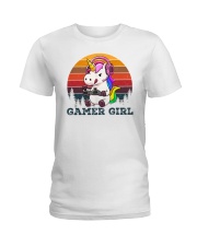 Gamer Girl Unicorn Ladies T-Shirt tile