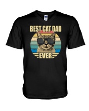 Best Cat Dad Ever V-Neck T-Shirt tile