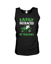 Easily Distracted By Tractors Unisex Tank tile