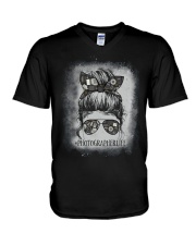 Photographer Life V-Neck T-Shirt tile