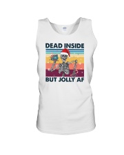DEAD INSIDE BUT JOLLY AF VINTAGE Unisex Tank tile