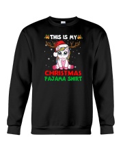 This Is My Christmas Pajama Shirt Unicorn Crewneck Sweatshirt tile
