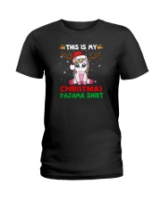 This Is My Christmas Pajama Shirt Unicorn Ladies T-Shirt tile