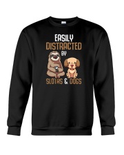 Easily Distracted By Sloths & Dogs Crewneck Sweatshirt tile