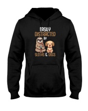 Easily Distracted By Sloths & Dogs Hooded Sweatshirt tile