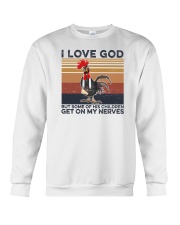 I Love God Chicken Crewneck Sweatshirt tile