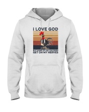 I Love God Chicken Hooded Sweatshirt tile
