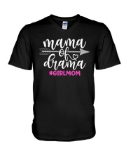 Mama Of Drama Girlmom V-Neck T-Shirt tile
