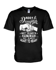 Daddy And Daughter Not Always Eye To Eye V-Neck T-Shirt tile