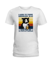 I Used To Think Drinking Cat Ladies T-Shirt tile