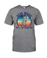 Dead Inside But Caffeinated Skull Coffee Classic T-Shirt front