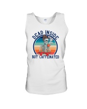 Dead Inside But Caffeinated Skull Coffee Unisex Tank tile