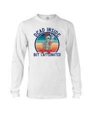 Dead Inside But Caffeinated Skull Coffee Long Sleeve Tee tile