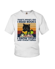 I Read Book I Grow Stuff And I Know Things Youth T-Shirt tile