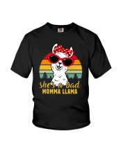 She's A Bad Momma Llama Vintage Youth T-Shirt tile