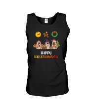 Happy Hallothanksmas Pug Unisex Tank tile