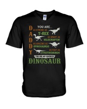 Daddy You Are As Strong As T-Rex V-Neck T-Shirt tile