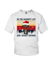 On The Naughty List And I Regret Nothing Cat b Youth T-Shirt tile