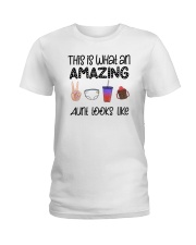 This Is What An Amazing Aunt Looks Like Ladies T-Shirt tile
