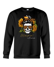 But Did You Die Mom Life Skull Sunflower Crewneck Sweatshirt tile