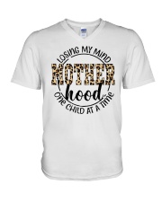 Losing My Mind Motherhood One Child At A Time V-Neck T-Shirt tile