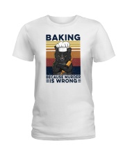 Baking Because Murder Is Wrong Cat Ladies T-Shirt tile