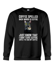 Coffee Spelled Back Wards Is Eeffoc Cat Crewneck Sweatshirt tile