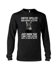 Coffee Spelled Back Wards Is Eeffoc Cat Long Sleeve Tee tile