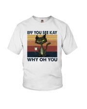 Eff You See Kay Vintage Grumpy Cat Coffee Youth T-Shirt tile