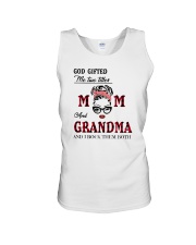 God Gifted Me Two Titles Mom And Grandma Unisex Tank tile