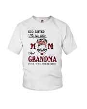 God Gifted Me Two Titles Mom And Grandma Youth T-Shirt tile