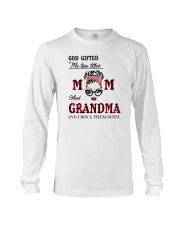 God Gifted Me Two Titles Mom And Grandma Long Sleeve Tee tile