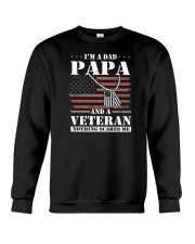 I'm A Dad Papa And A Veteran Crewneck Sweatshirt tile