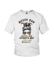 Messy Bun Coffee Run Gangsta Rap I Need A Nap Youth T-Shirt tile