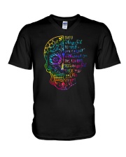 They Whispered To Her Skull V-Neck T-Shirt tile